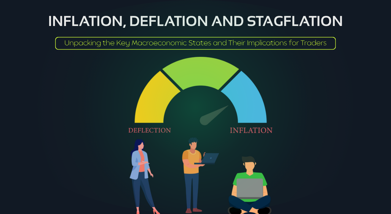 Inflation, deflation, and stagflation explained — learn how these key economic states affect markets, interest rates, currencies, and trading strategies